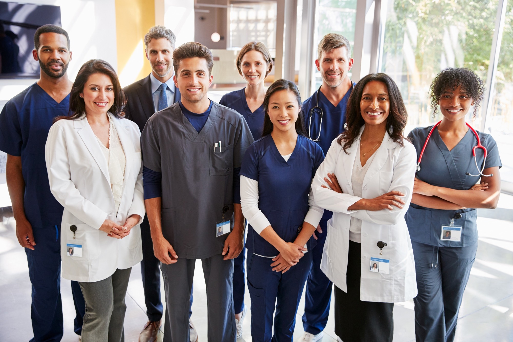 Healthcare professional providing care